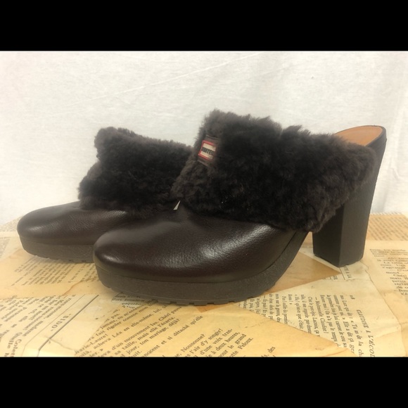Hunter brown fur clogs - Picture 2 of 7
